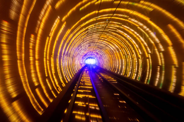 istock Light streaks in a tunnel 1022635944