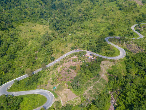 istock Top View of Rural Road 1022638362