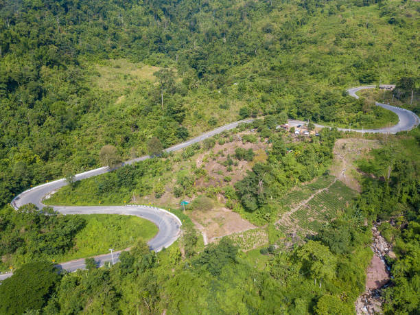 istock Top View of Rural Road 1022638364