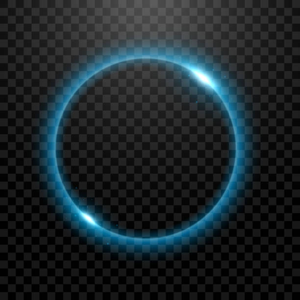 Round blue light twisted Suitable for product advertising, product design, and other. Vector Illustration neon turquoise stock illustrations