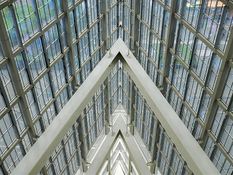 High Angle View Inside of Modern Structure