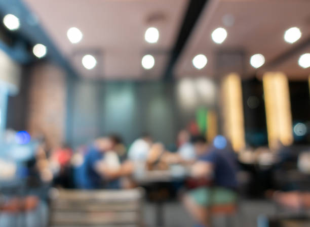 istock dedocus shot restaurant with many people eating 1022675480