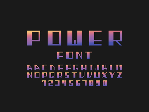 Powerspec Font Power Font Vector Alphabet Stock Illustration - Download Image Now ...