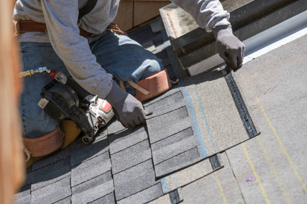 istock Installing new roof with nail gun 1022693768