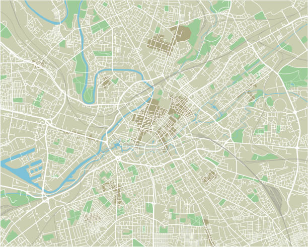 istock Vector city map of Manchester with well organized separated layers. 1022699108
