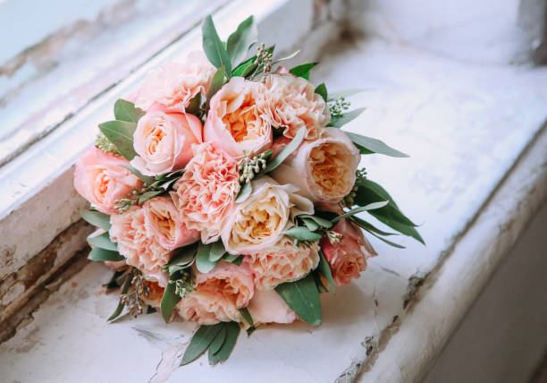 istock bouquet flowers wedding rose pink 1022715098