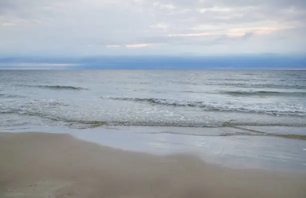 Photo of Baltic Sea - landscape with clouded sky.