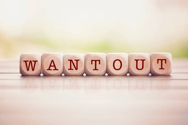 istock Wantout word written on cube wooden blocks. 1022724422