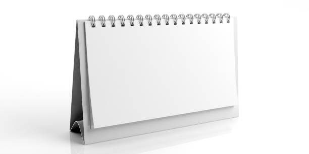 istock Blank desk calendar on white background. 3d illustration 1022726544