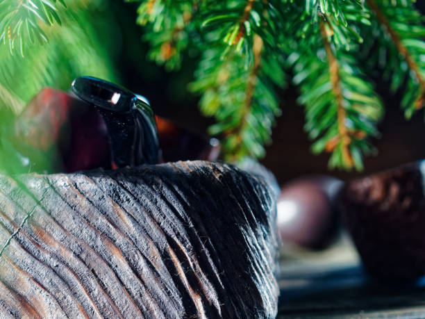istock Smoking pipes under the Christmas tree 1022727884