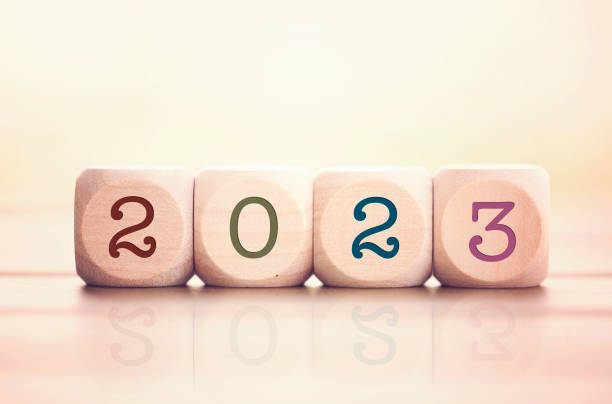 istock 2023 word written on cube wooden blocks. 1022730292