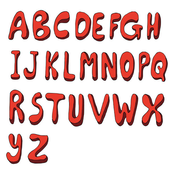 istock Set of Font doodle vector. Creative colour art hand draw illustration on white eps10 1022730518