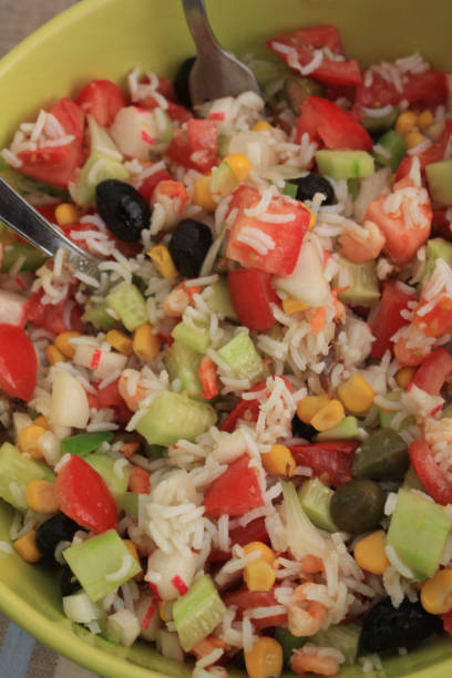 istock Rice in salad  Mixed salad 1022731618