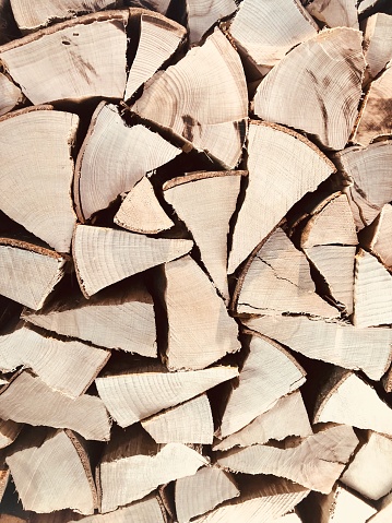 Stack of chopped firewood