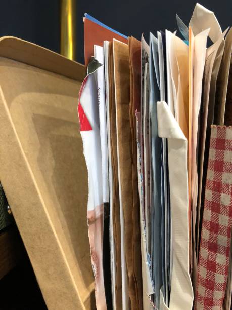 istock Close up of a box with scrapbook pages 1022735470