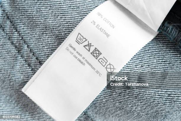 Laundry Advice Stock Photo - Download Image Now - Label, Clothing, Cotton -  iStock