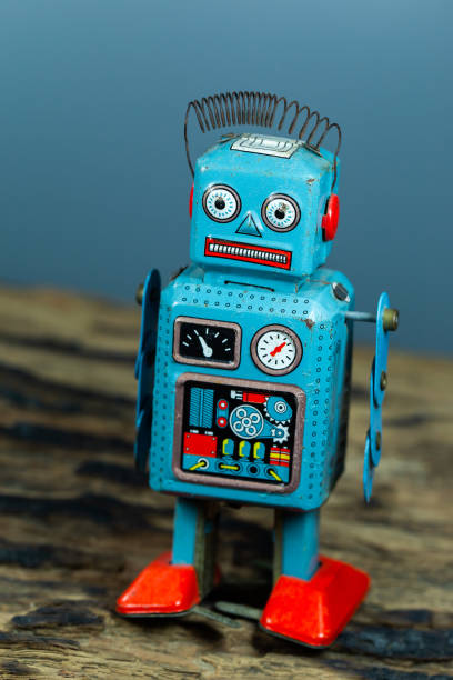 istock Vintage tin toy robot 1022741980