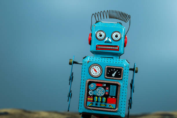 istock Vintage tin toy robot 1022741984