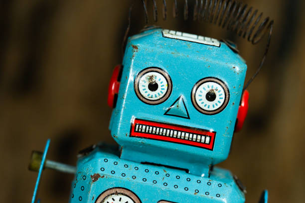 istock Vintage tin toy robot 1022742050