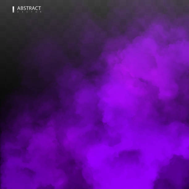 istock Purple Fog or smoke color isolated transparent special effect. White vector cloudiness, mist smog background. illustration 1022742758