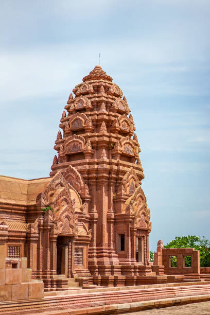 istock Old Thailand vintage / ancient building create by red brick. 1022742766