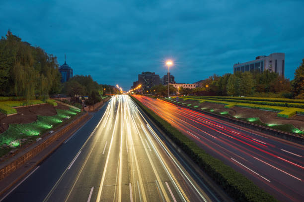 istock Urban highway traffic at night 1022746068