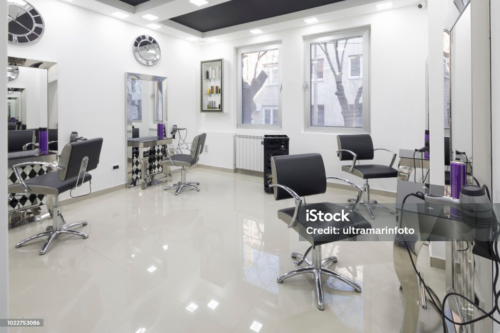 Modern hairdressing studio. Hair Salon Stock Photo