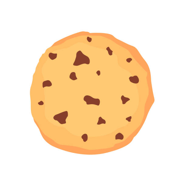 ciasteczko czekoladowe. ikona pliku cookie choco. ilustracja wektorowa - chocolate chip cookie cookie preparing food chocolate stock illustrations