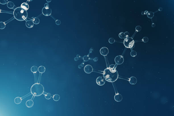istock Atoms structure. Science or medical background with molecules and atoms. Medical background for banner or flyer. Structure at the atomic level. 3D illustration 1022768912
