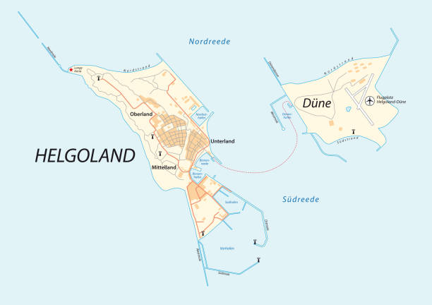 helgoland, heligoland, germany vector map helgoland, heligoland, germany vector map. helgoland stock illustrations