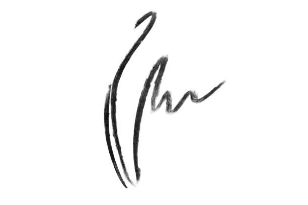 Stroke of eye pencil isolated