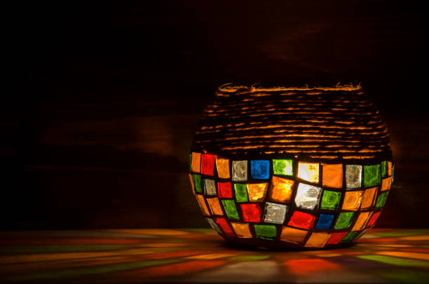 colored candle holder