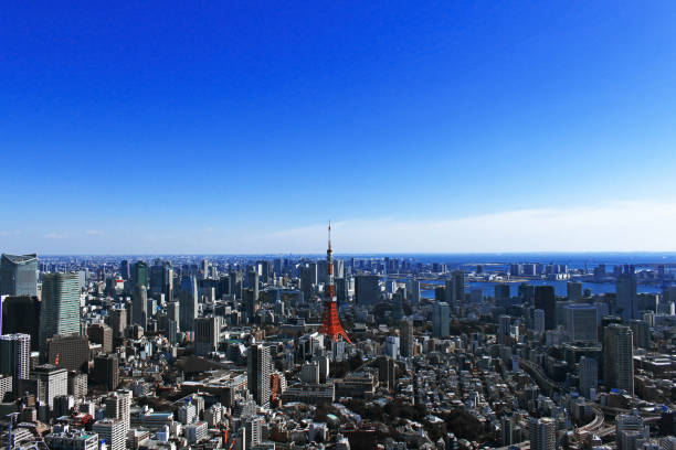istock Tokyo Tower and Tokyo landscape 1022774524