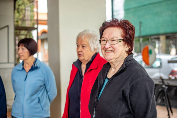 istock Smiling Senior Woman Socializing 1022775538