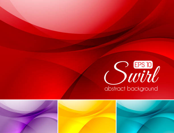 вихревой абстрактный фон - backgrounds abstract swirl red stock illustrations