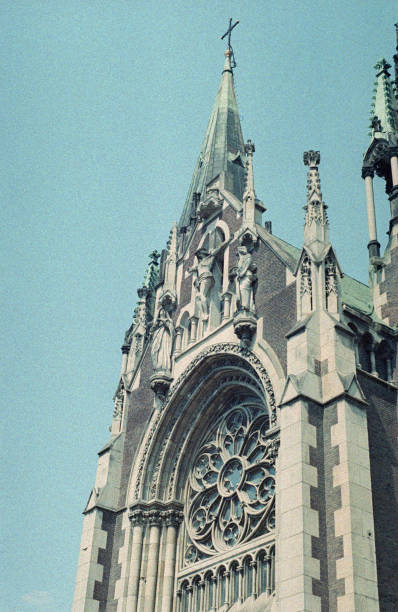 istock Antient cathedral exterior. Shot on film 1022808878