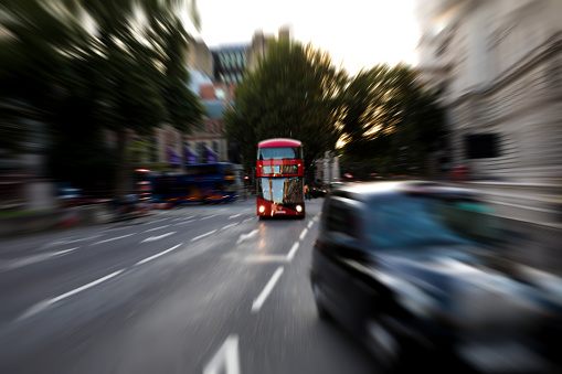 Double decker Red Bus in London