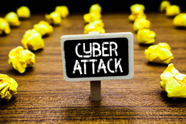 istock Handwriting text Cyber Attack. Concept meaning An attempt by hackers to Damage Destroy a Computer System Blackboard crumpled papers several tries mistake not satisfied wooden floor. 1022821076