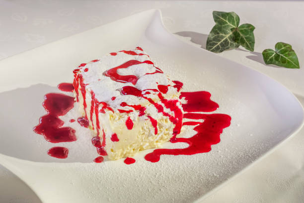 istock Fresh Strawberry syrupTopped Cheesecake dessert 1022821112