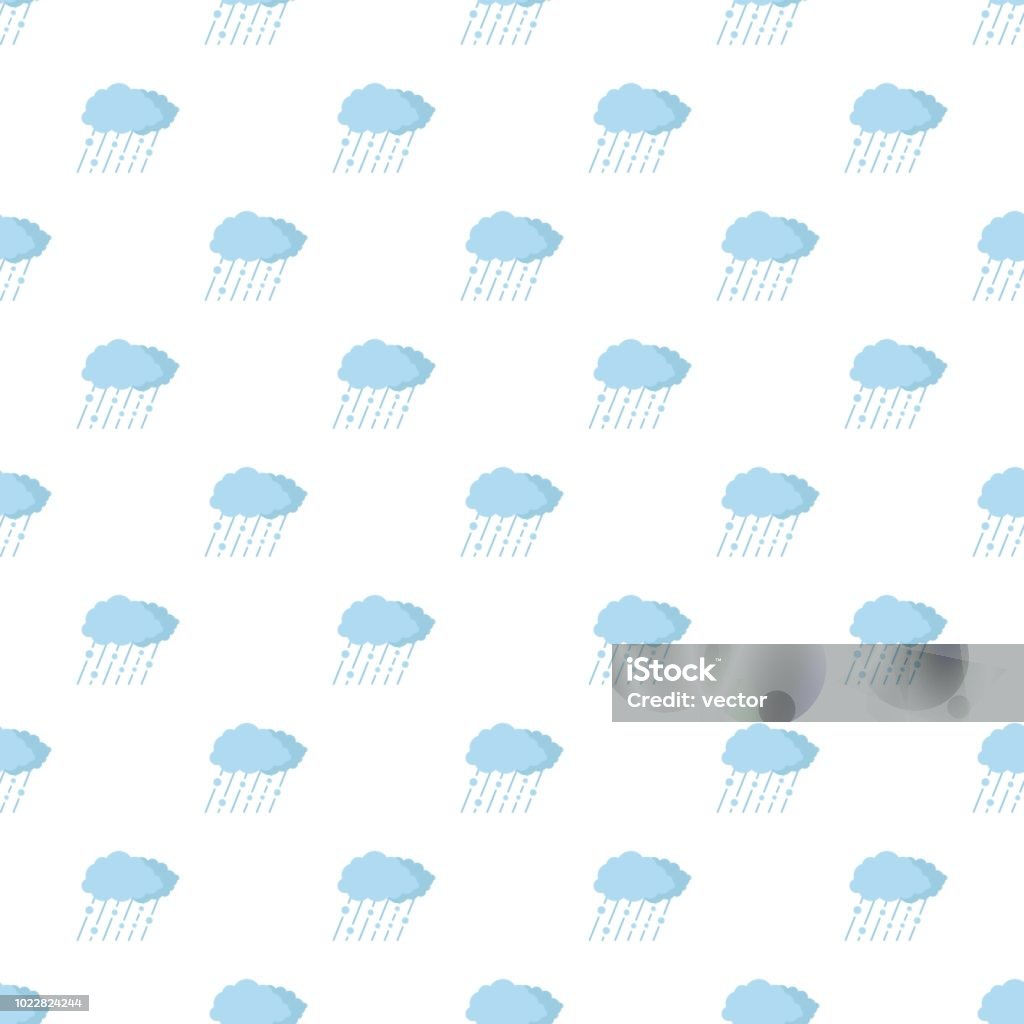 Cloud rain snow pattern seamless Cloud rain snow pattern seamless in flat style for any design Climate stock vector