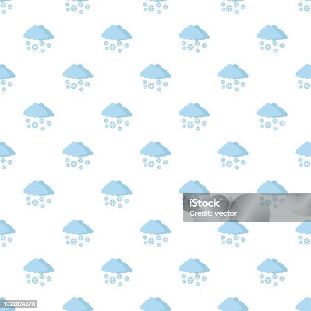 Snow Cloud Holiday Pattern Seamless Stock Illustration - Download Image Now - Climate, Clip Art, Cloudscape