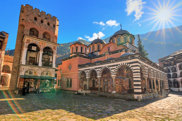 istock Rila monastery with the tower of Hrelyu 1022827664