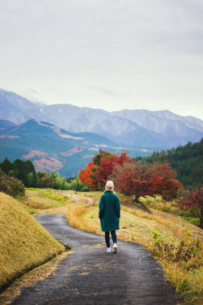 istock Woman walking alone in the mountains 1022838224