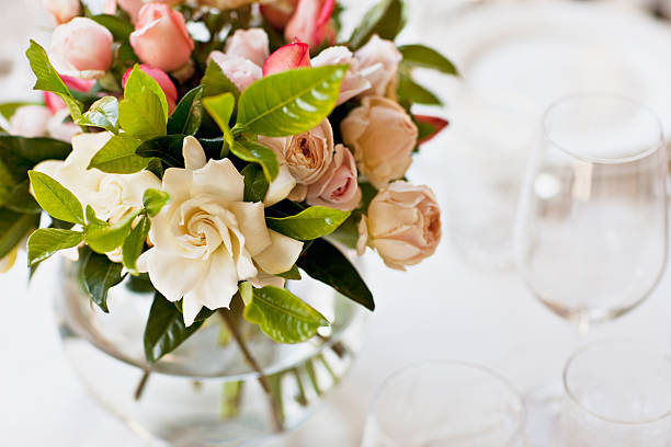 gros plan du bouquet de la mariée - ambiance événement photos et images de collection