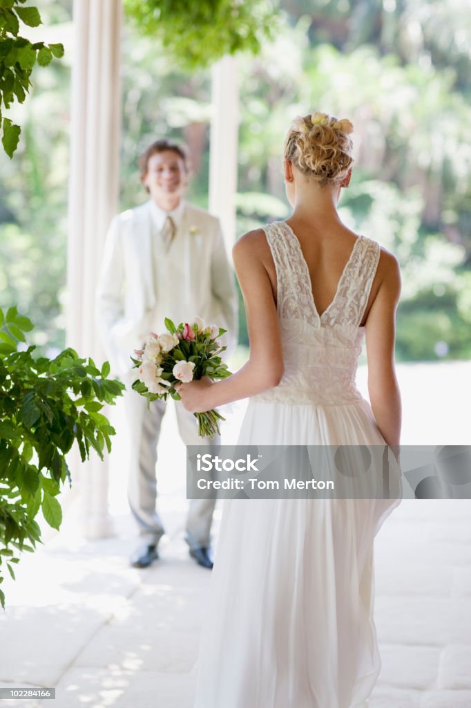 Bride and groom at wedding  Full Length Stock Photo