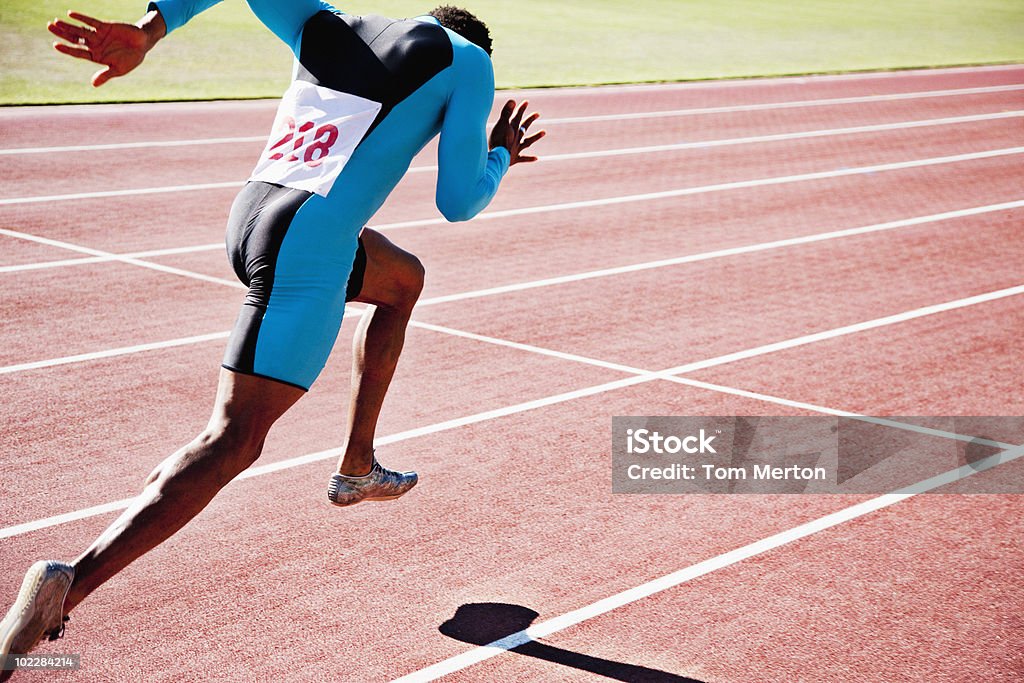 Runner Corrida de Velocidade em Pista - Royalty-free Pista de Corrida Foto de stock