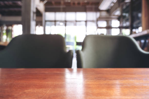 istock Wooden table and chairs in cafe 1022842494
