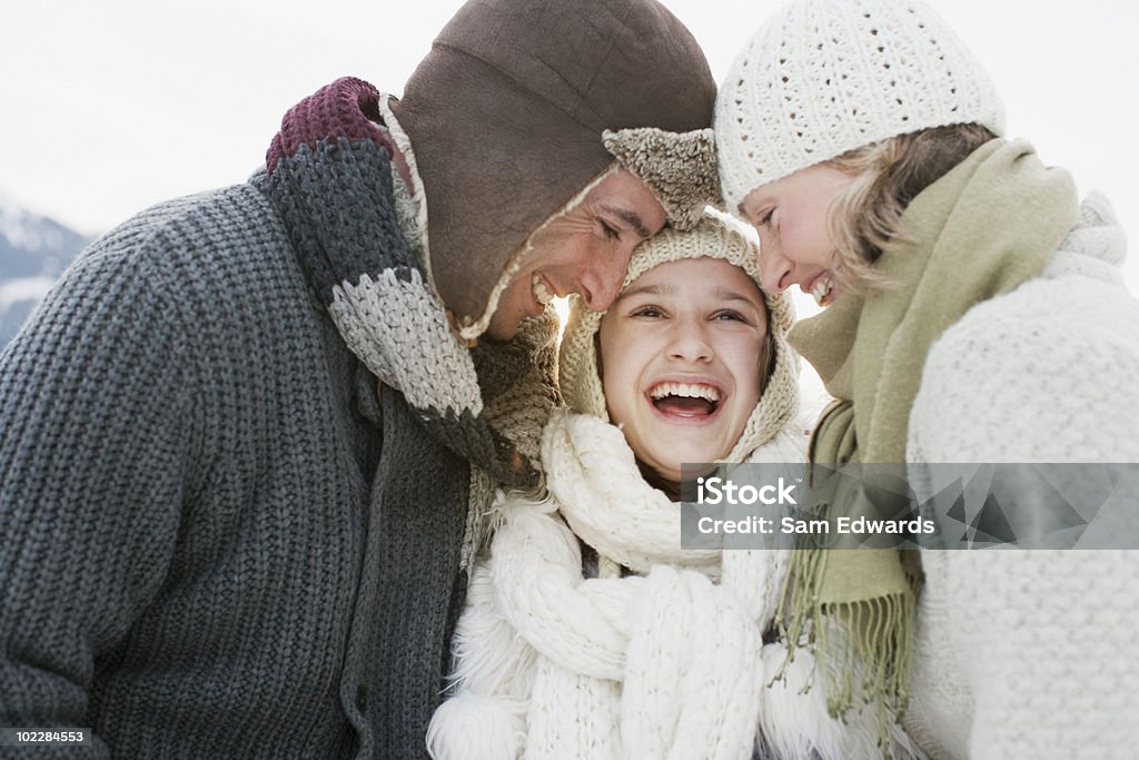 Семь�я фигуру на открытом воздухе - Стоковые фото Зима роялти-фри
