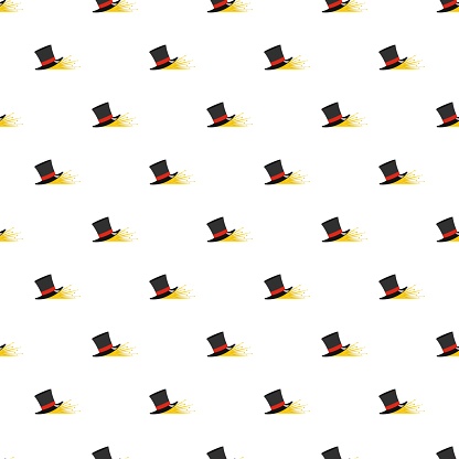 Magic Hat Pattern Seamless Stock Illustration - Download Image Now ...