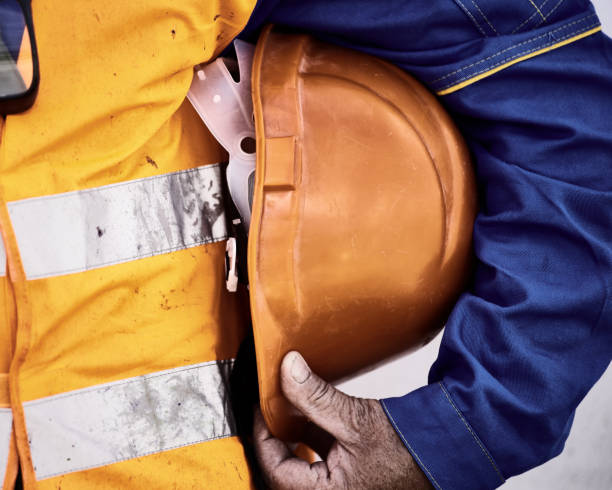 istock Construction Worker With Hi-Visibility Safety Jacket and Hard Hat 1022853836